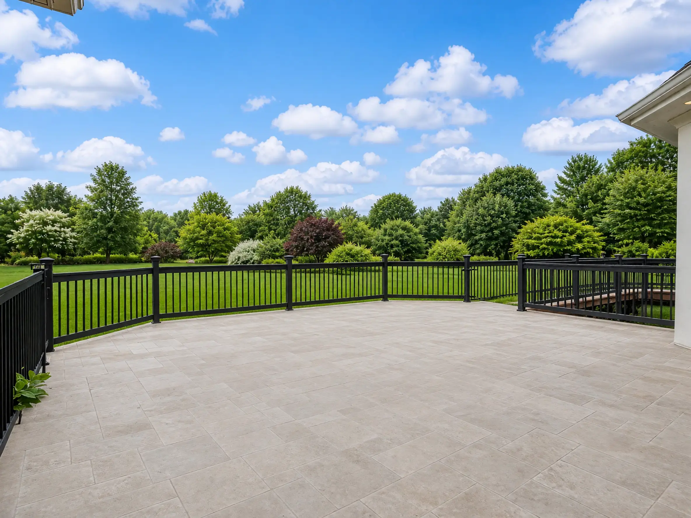 Outdoor deck ready for exterior materials